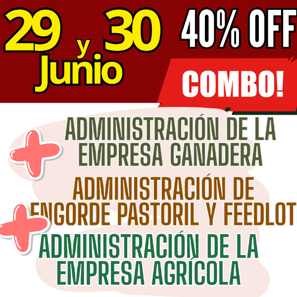 Producto - COMBO 3 CURSOS: Admin Ganadera + Engorde Pastoril y Feedlot + Admin Agrícola