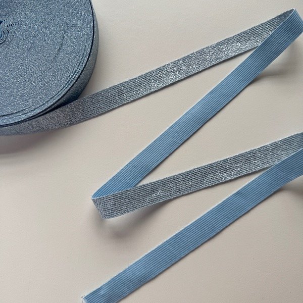 Producto - Elástico Celeste glitter 2 cm - x 5 mts