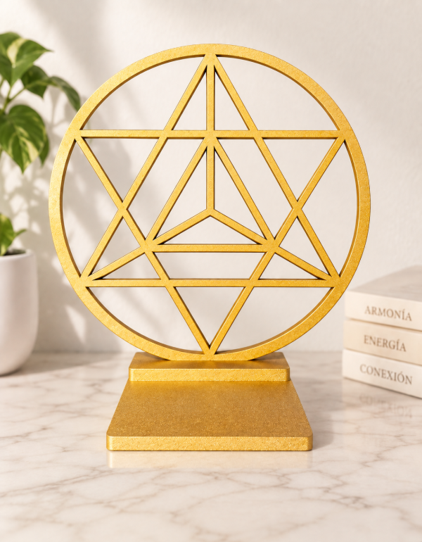 Producto - Geometría Sagrada con Base para Vela 20 cm - Proyector de Sombras - 2