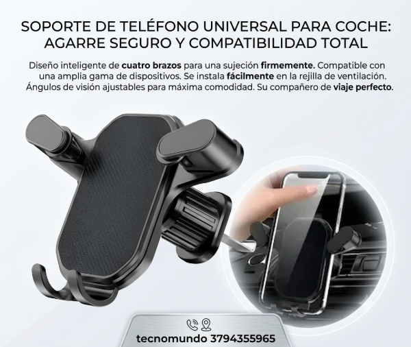 Producto - Soporte Celular Auto Rejilla Aire Con Gancho Giro 360