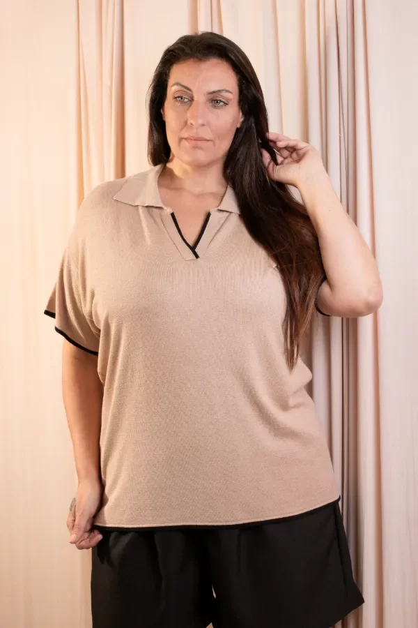 Producto - Remera POLO VIVOS tejida - hilo lycra - 0
