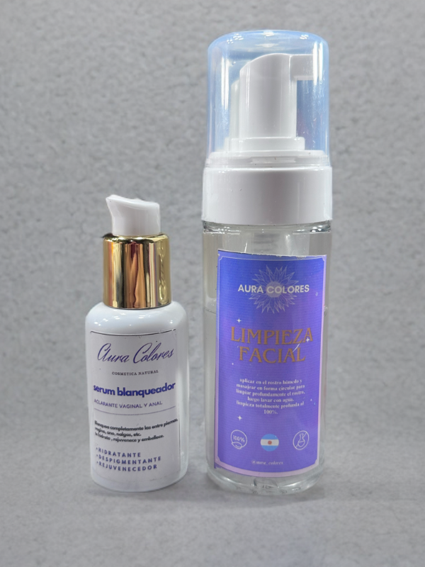 Producto - Serum blanqueador íntimo y espuma para limpieza profunda .