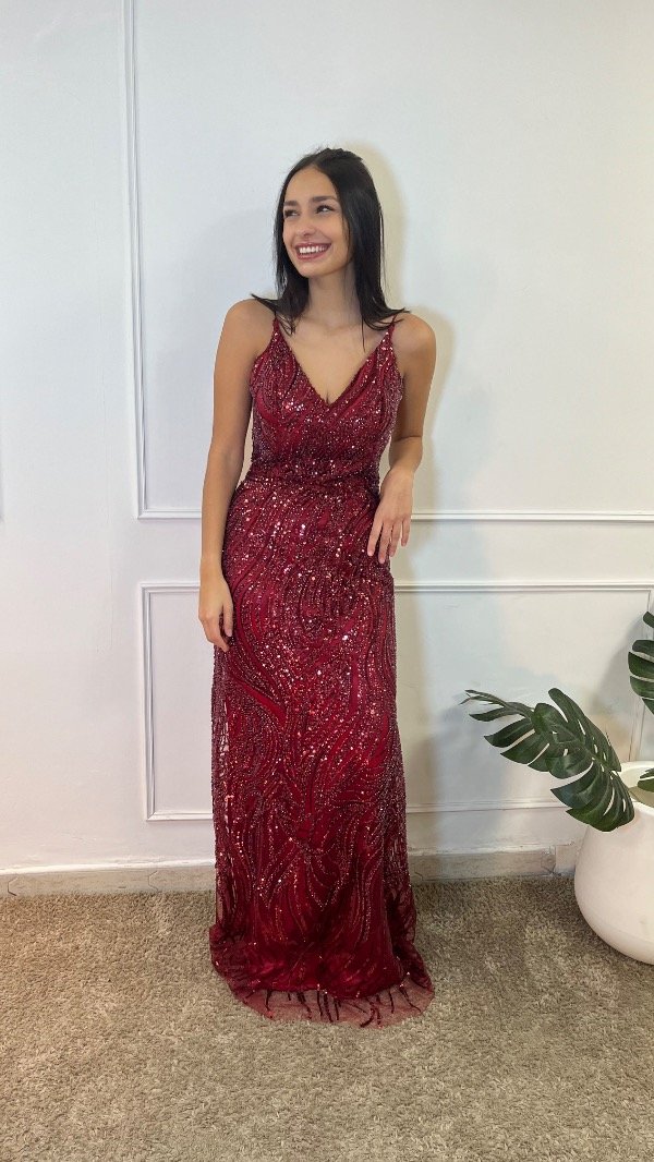 Producto - VESTIDO ANGELINA BORDO - 0
