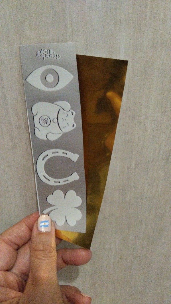 Producto - Termotransferible ORO Tirita (4x14cm) Good Luck #1 mediano