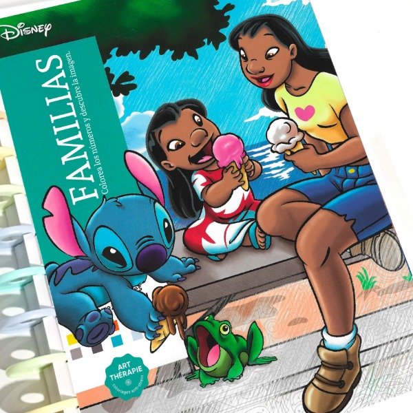 Producto - Libro para Colorear con números: Familias de Disney - 0