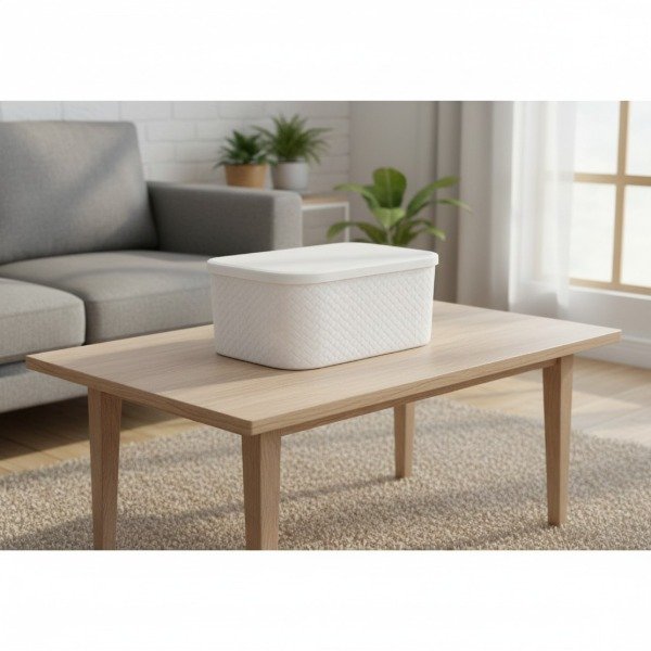 Producto - CAJA ORGANIZADORA SIMIL RATTAN CON TAPA 27 X 18 X 12,5 - 2
