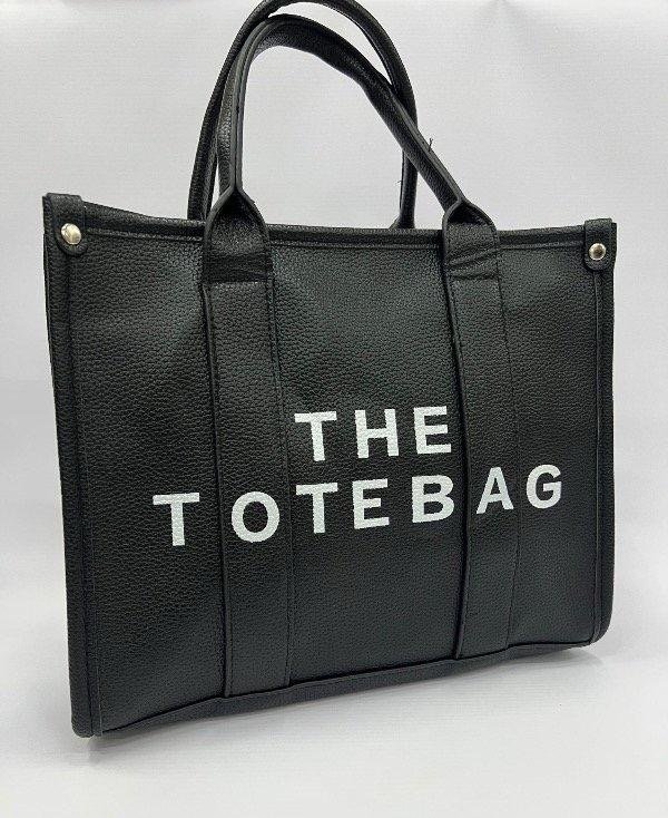 Producto - TOTE BAG ECO CUERO MEDIANO - NEGRO