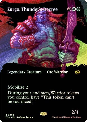 Producto - Zurgo, Thunder's Decree (Borderless Foil)