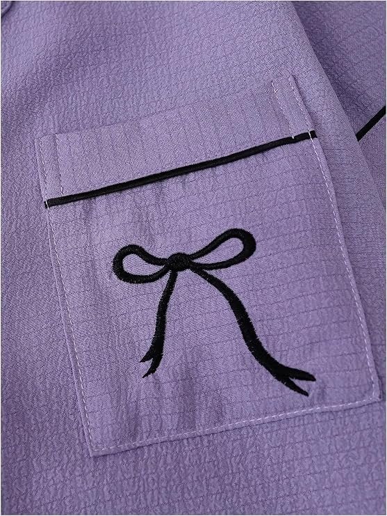 Producto - Conjunto de pijama de 2 piezas Bow Purple - 4