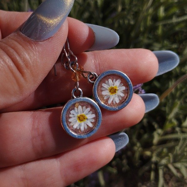 Producto - Aros margarita pintados a mano