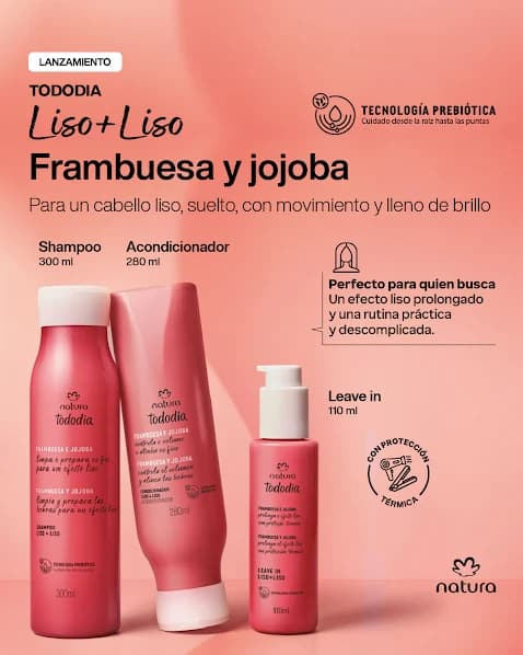 Producto - Kit Frambuesa y Jojoba: shampoo + acondicionador + leave in - 2