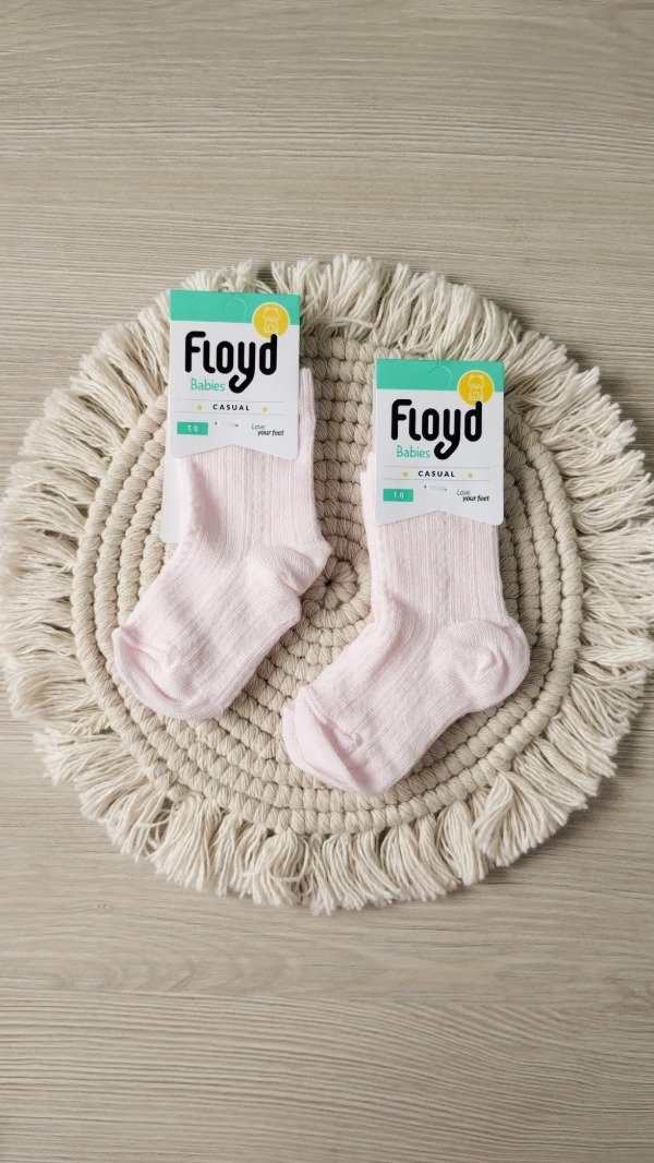 Producto - Medias labradas ROSA BEBÉ T00 (0-3 meses)