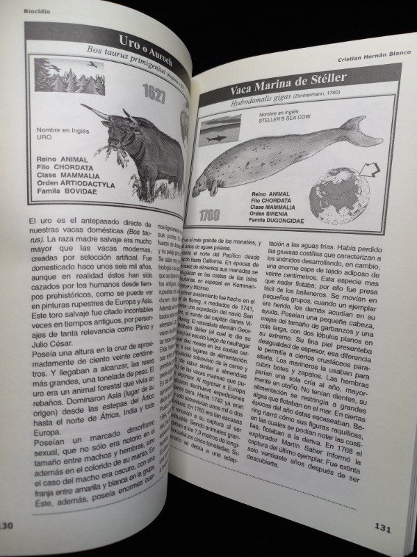Producto - Biocidio: animales extintos por el hombre - Cristian H. Blanco - 7