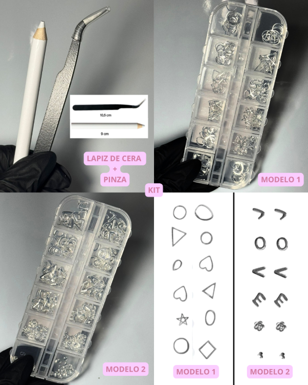 Producto - DECO X12 - KIT DE APLIQUE + PINZA + LAPIZ DE CERA