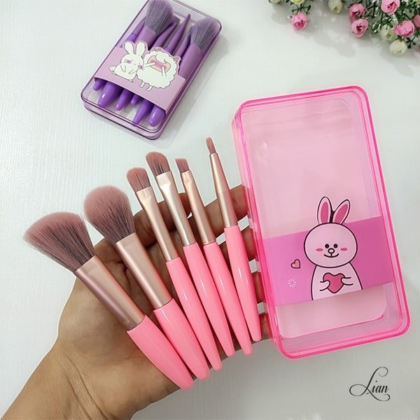 Producto - Set de 6 brochas mini con estuche Conejito