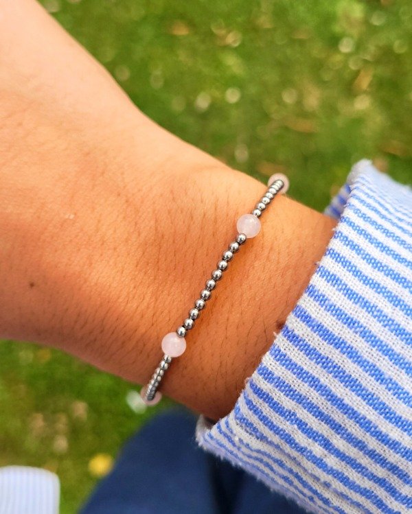 Producto - Pulsera Destello cuarzo rosa