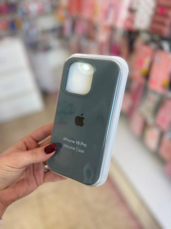 Producto - Silicone Case Iphone 16 pro azul verde