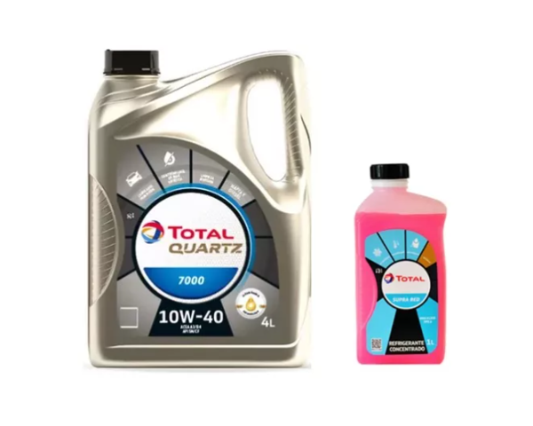 Producto - Aceite Total 10w40 + Refri Rojo