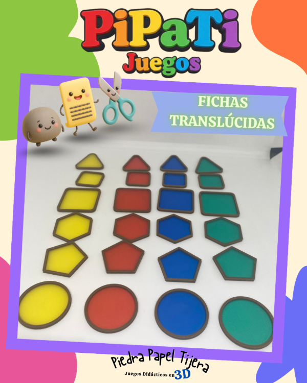 Producto - FICHAS TRANSLÚCIDAS PARA MESA LUMÍNICA