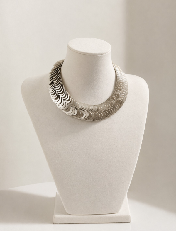 Producto - Collar Escamas Doble Platino - 4