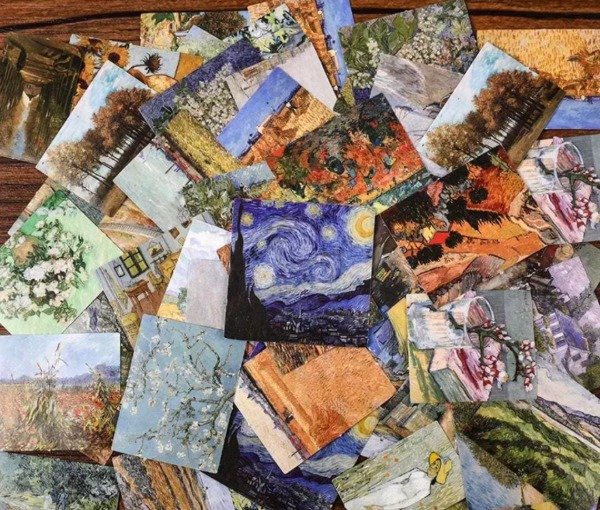 Producto - Set mini stickers de cuadros de Van Gogh x5