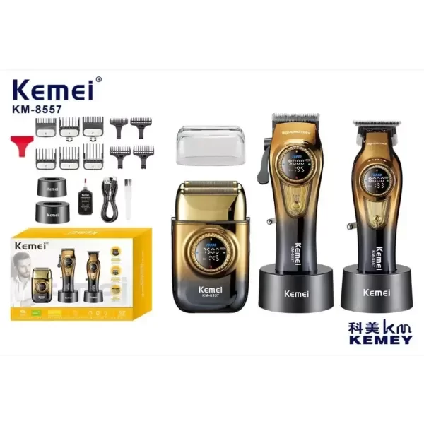 Producto - KEMEI SET X3 CORTADORA DE PELO KM-8557