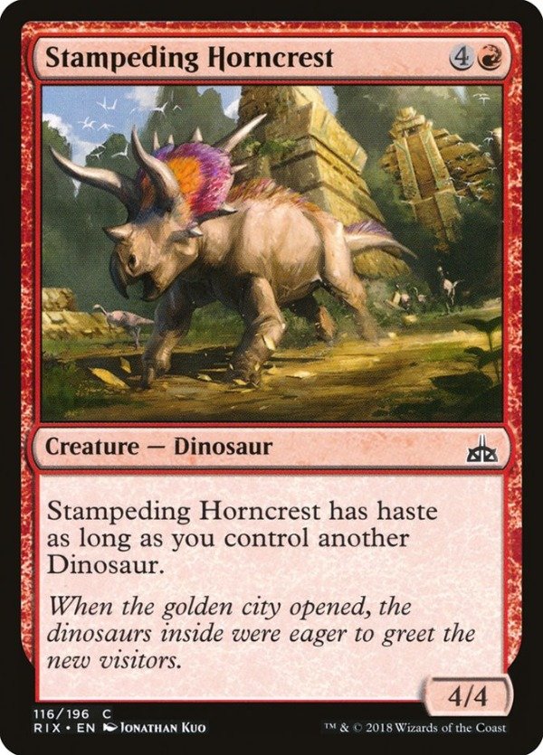 Producto - Stampeding Horncrest  Rivals of Ixalan