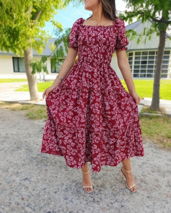 Producto - Vestido coquette (bordo)