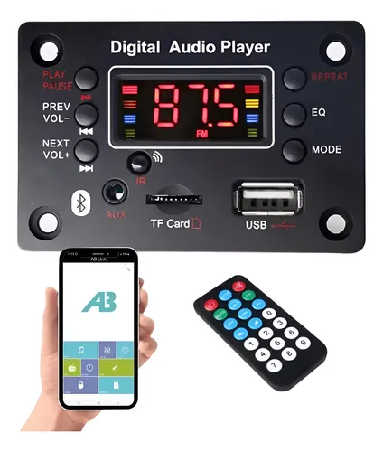 Producto - Módulo Mp3 Usb/fm/aux Bluetooth Pantalla Control Remoto 12v