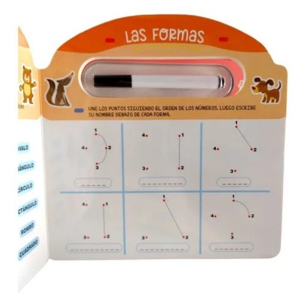 Producto - Libro Infantil de Actividades Reutilizable - Formas y Figuras - 3