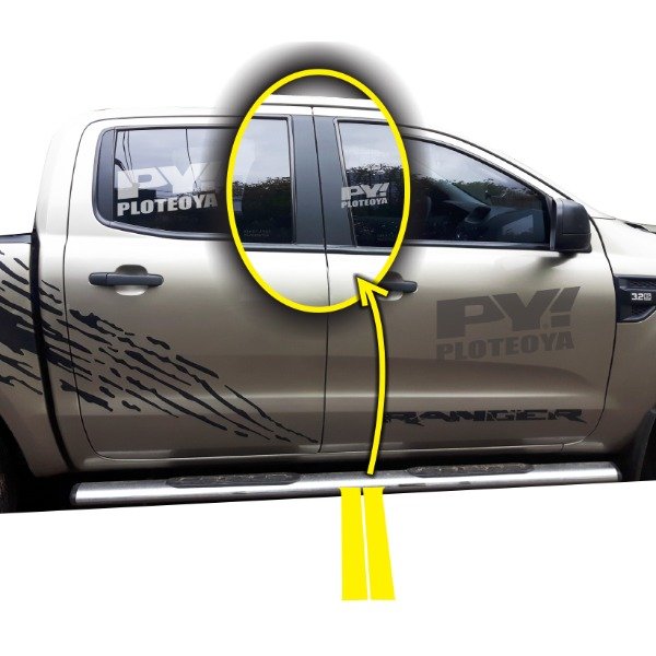 Producto - Calcos Parantes Ranger 2017/2021 Vinilo Liso Satinado - Ploteoya