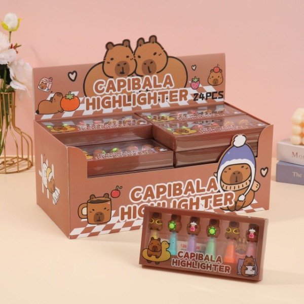 Producto - RESALTADOR CAPYBARA 6PCS EN DISPLAY
