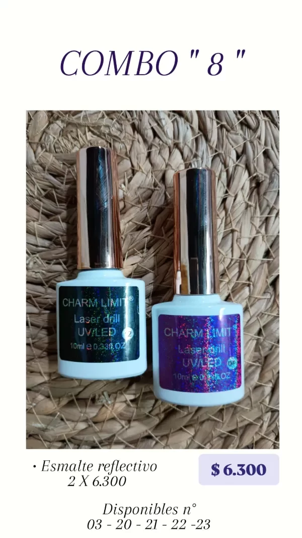 Producto - COMBO 8 ESMALTE REFLECTIVOS X2