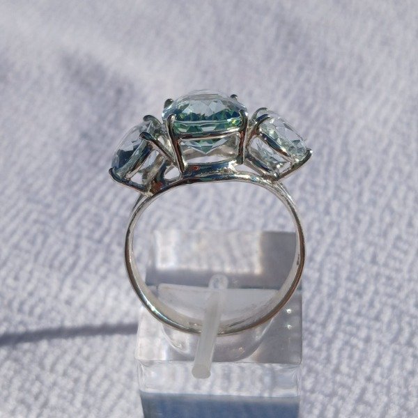 Producto - Anillo serena Plata 925 Aguamarina y berilos n 21 - 2