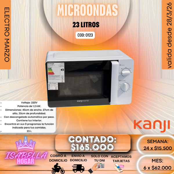 Producto - MICROONDAS KANJIHOME 23 LITROS