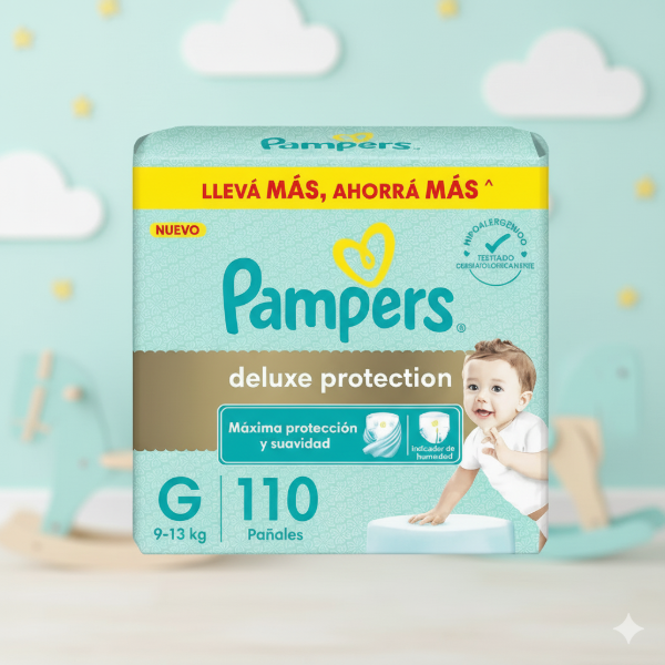 Producto - Pampers Deluxe Protection G x110 unidades (hasta 13 kg)