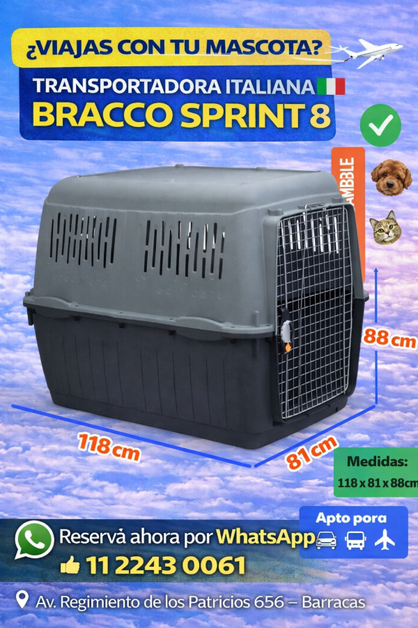 Producto - Transportadora Italiana Bracco Sprint 8 - apto avion