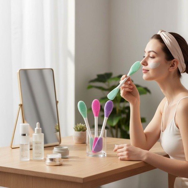 Producto - CEPILLO LIMPIADOR FACIAL DE SILICONA DE SOBLE CARA COLORES SURTIDOS