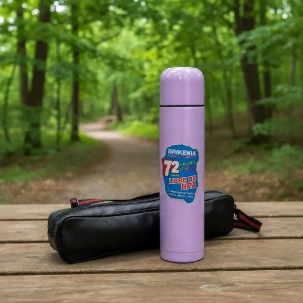Producto - TERMO BALA 1L ACERO INOXIDABLE LILA PASTEL