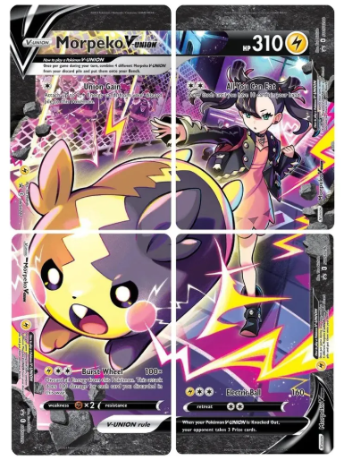 Producto - Set Morpeko V-Union (4 CARTAS) Original Ingles SWSH287 SWSH288 SWSH289 SWSH290