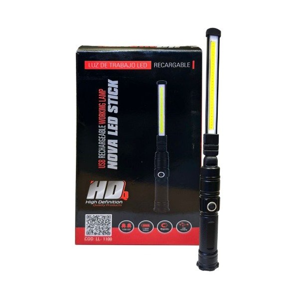 Producto - Linterna HDQ Led Extensible Multi Funcion 400 Lúmenes - Aluminio