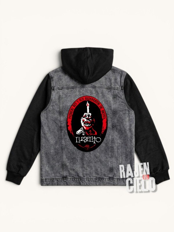 Producto - Campera Jean Smoke Con Mangas y Capucha de Frisa - Luzbelito