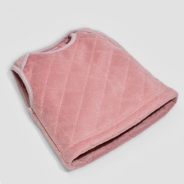 Producto - Chaleco PLUSH+CORDERITO rombos rosa viejo