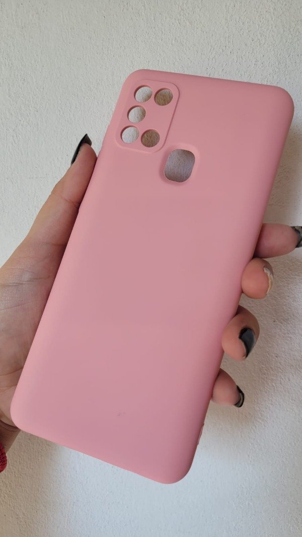 Producto - A21s case silicona con felpa rosa