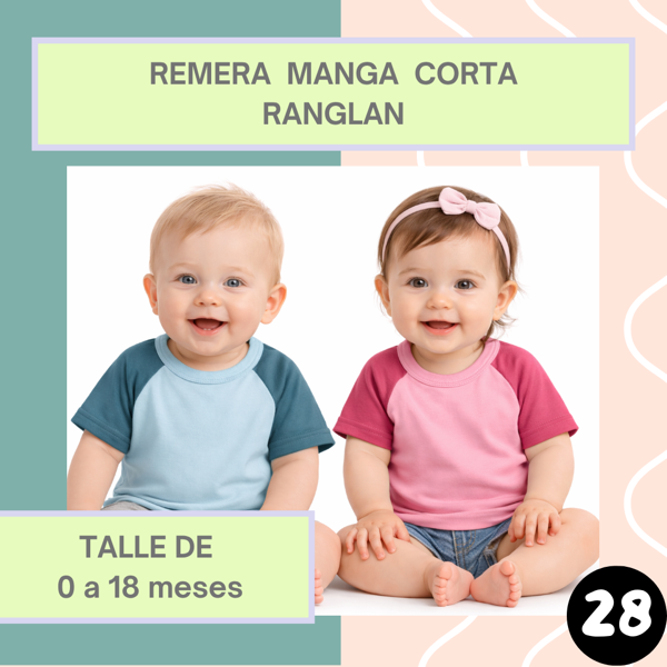 Producto - Remera Manga Ranglan corta Bebé
