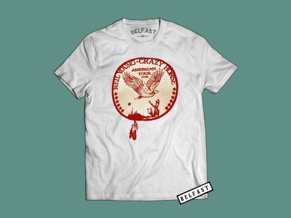 remera neil young crazy horse tour 70