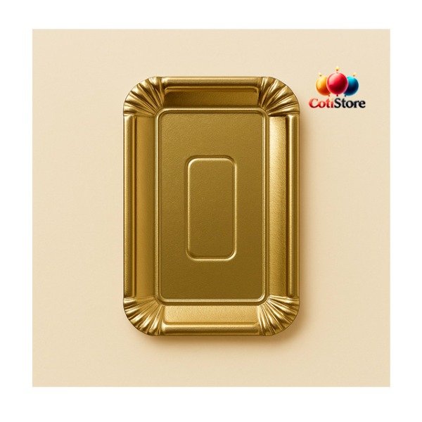 Producto - Bandeja Cartón Oro Rectangular c/borde 30x40cm
