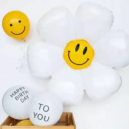 Producto - Globo margarita grande 70 cm con carita