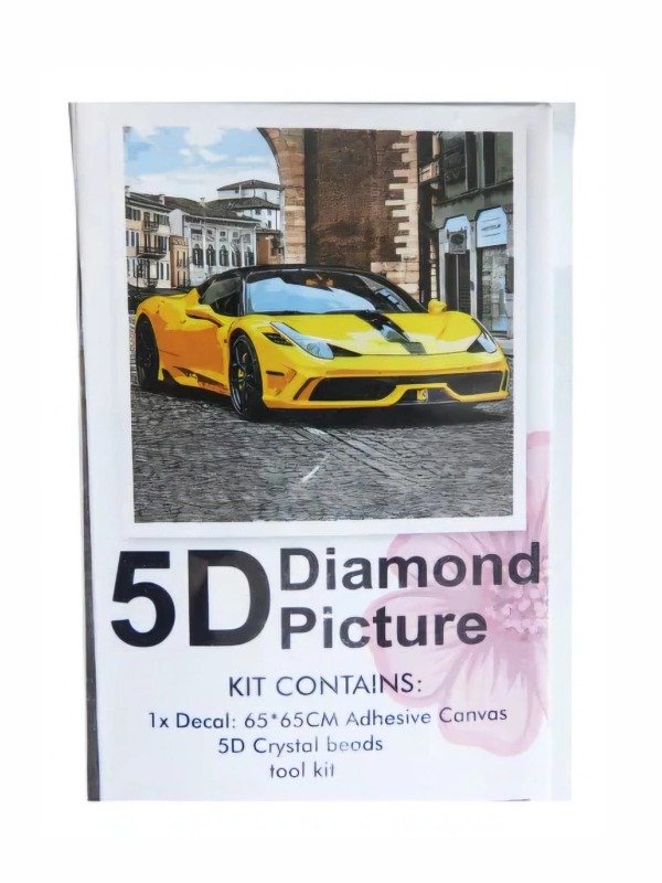 Producto - Kit De Pintura Con Diamantes Diamond Painting 65x65cm HI STONE - Auto Deportivo
