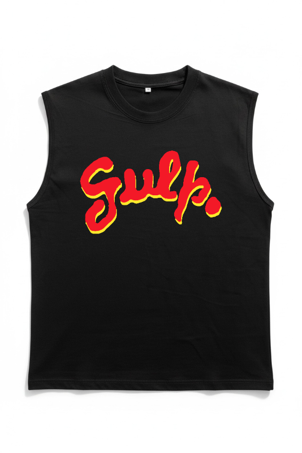 Producto - Remera Sin Mangas Negra - Gulp II Rojo